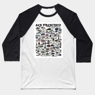 San Francisco Map Baseball T-Shirt